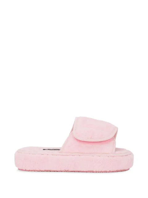 Dolce & Gabbana logo-embroidered slippers Pink TCF011TCAGM