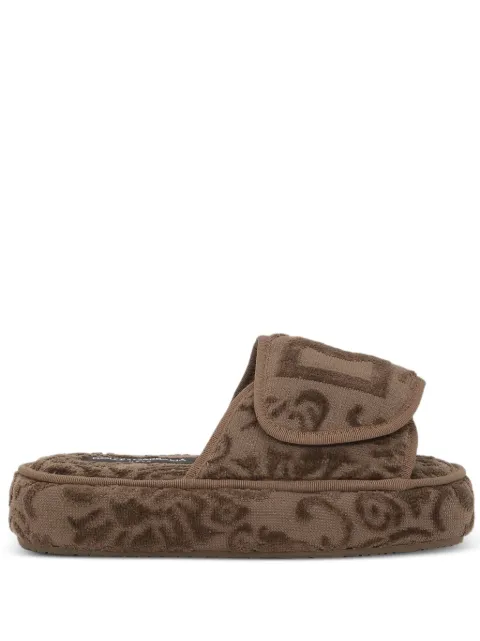Dolce & Gabbana logo-detail slippers Brown TCF011TCAGM