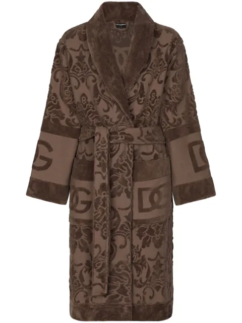 Dolce & Gabbana logo bath robe Brown TCF009TCAGM