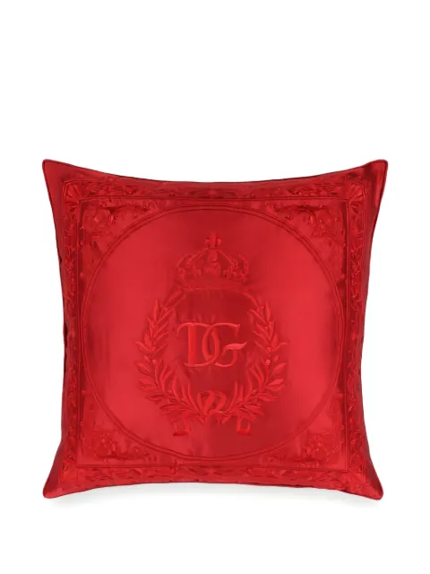 Dolce & Gabbana Mikado silk cushion Red TCE005TCAAG