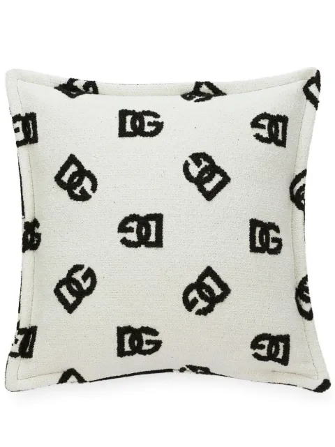 Dolce & Gabbana logo-print wool cushion Black TCE001TCAIY