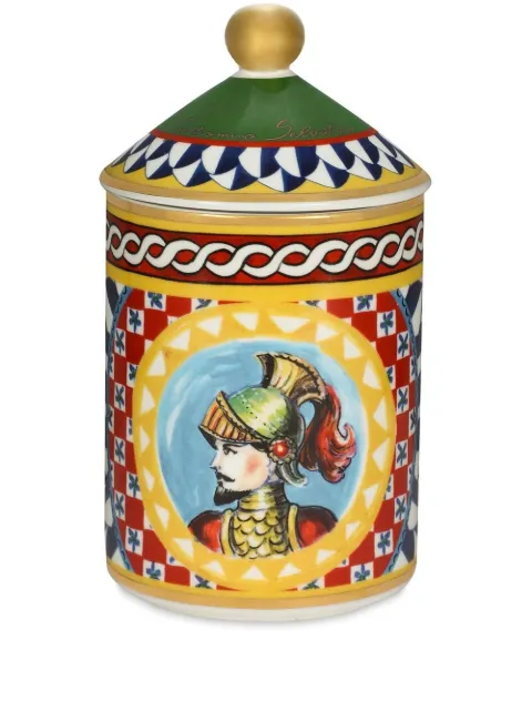 Dolce & Gabbana Carretto-print scented candle Red TCC113TCAHZ