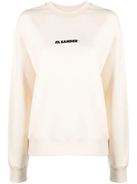Jil Sander logo-print cotton sweatshirt Neutrals J40GU0001J20010