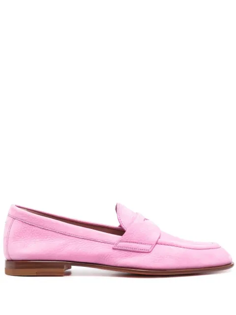 Santoni almond-toe 15mm penny loafers Pink WUSF59962HAFSPRXQ34