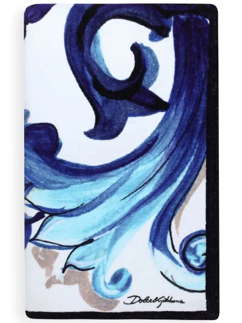 Dolce & Gabbana terry cotton beach towel Blue TCF013TCAHD