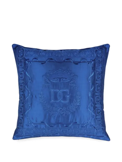 Dolce & Gabbana large Mikado silk cushion Blue TCE005TCAA0