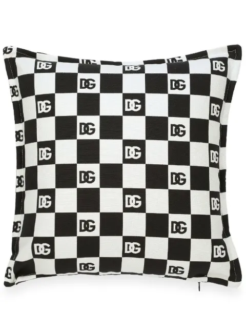 Dolce & Gabbana logo-print square cushion White TCE001TCAHB