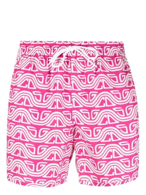 GCDS abstract-print swim shorts Pink SS23M060709