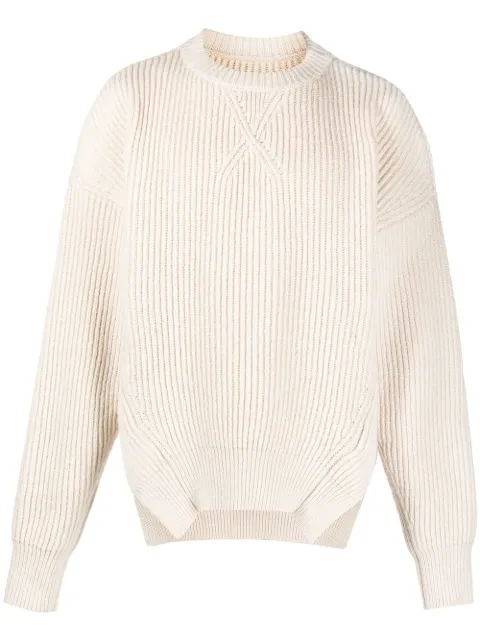 Jil Sander ribbed knit jumper Neutrals J22GP0113J15380