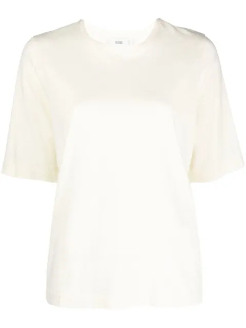 Closed short-sleeve cotton T-shirt Yellow C9541944Z22