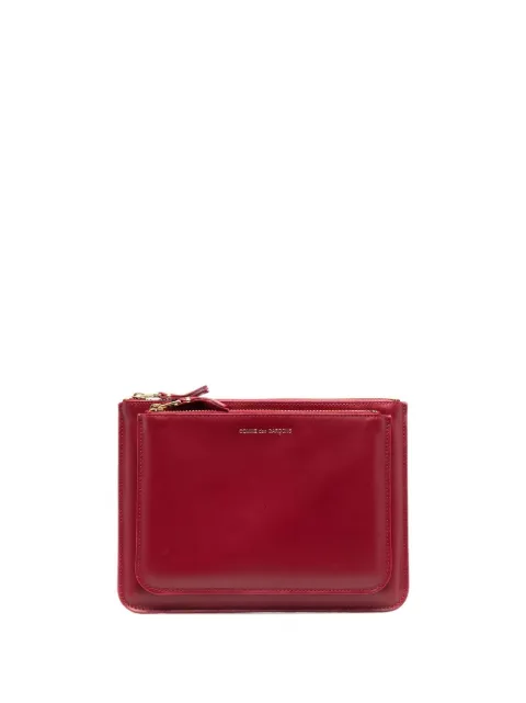 Comme Des Garçons Wallet double-zip leather wallet Red SA5100OP