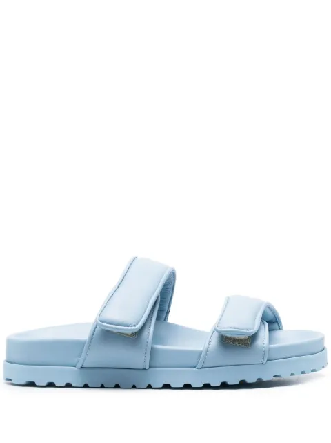 GIABORGHINI side touch-strap fastening sandals Blue PERNI11