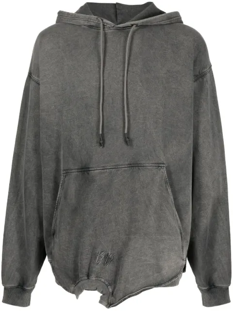 44 LABEL GROUP logo-print hoodie Grey B0030276FA139P218