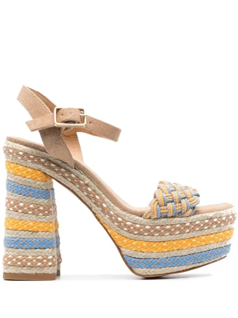 Castañer 140mm Anne braided sandals Neutrals ANNE145