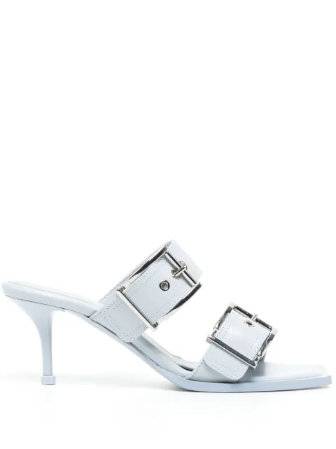 Alexander McQueen 75mm buckled leather sandals Blue 709991WHSWD