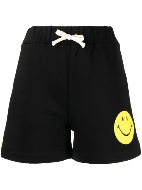 Joshua Sanders smiley-face print cotton shorts Black JS33A10188
