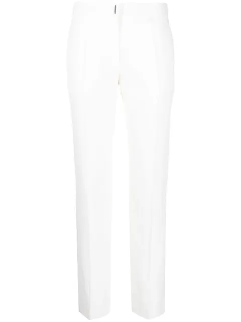 Givenchy logo-plaque tailored trousers White BW50XB100G