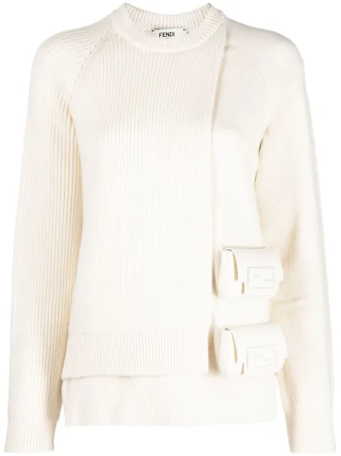 FENDI layered utility pocket jumper Neutrals FZX879AMDA