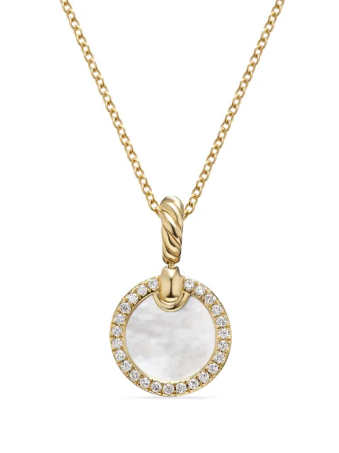 David Yurman 18kt yellow gold Petite DY Elements diamond necklace (17.8mm) Gold N17657D88DMPDI18