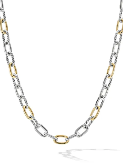 David Yurman 18kt yellow gold and sterling silver DY Madison chain necklace (8.5mm) Silver N17876S818