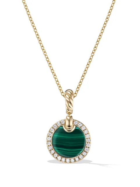 David Yurman 18kt yellow gold Petite DY Elements diamond necklace (17.8mm) Gold N17657D88DMLDI18