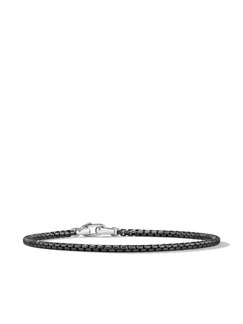 David Yurman sterling silver Box Chain bracelet (2.7mm) Black BC0104MCX