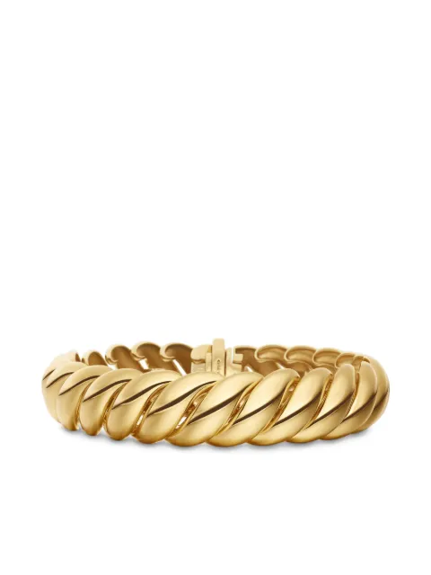 David Yurman 18kt yellow gold Sculpted Cable bracelet (14mm) Gold B1795288