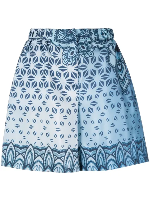 Alberta Ferretti tonal-design shorts Blue A03131643