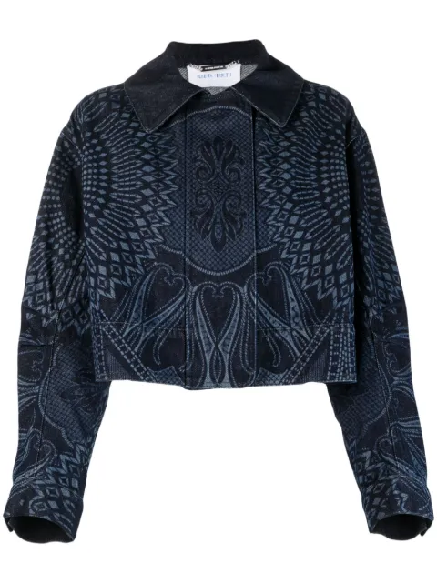 Alberta Ferretti denim cropped jacket Blue J06101678