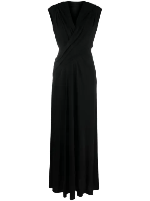 Alberta Ferretti V-neck maxi dress Black AEF231M04350127
