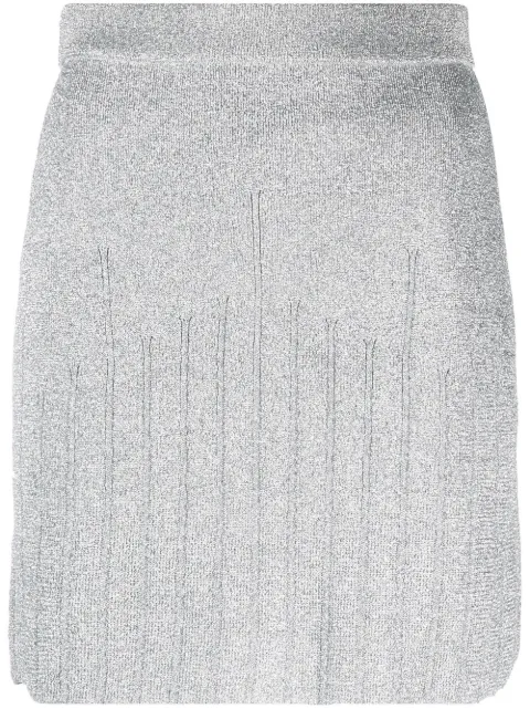 Alberta Ferretti metallic-effect mini skirt Silver V01801612