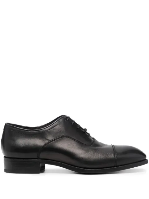 Lidfort leather almond-toe oxford shoes Black 819
