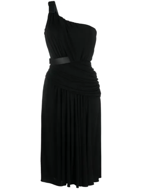 Alberta Ferretti flared midi dress Black V04410127