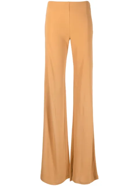 Alberta Ferretti high-waisted flared trousers Brown AEF231M03350127