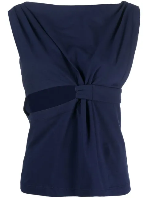 Alberta Ferretti cut-out sleeveless blouse Blue J08101660