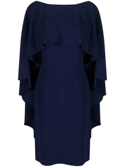 Alberta Ferretti layered cape dress Blue AEF231U04571618