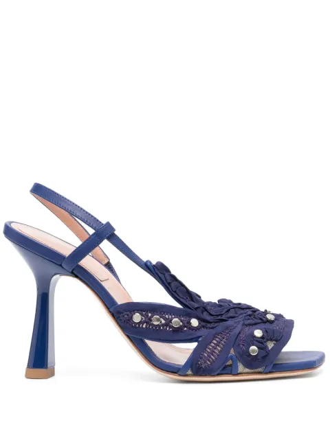 Alberta Ferretti 100mm stud-embellished sandals Blue A63138220