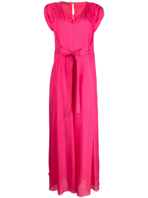 Alberta Ferretti tied-waist draped silk jumpsuit Pink A04320118