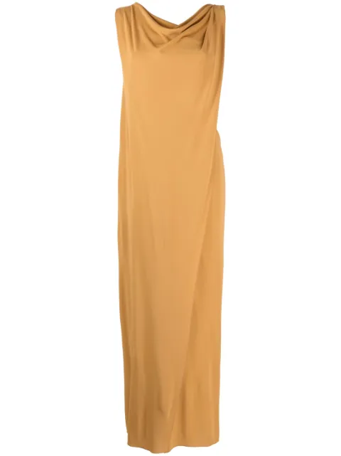 Alberta Ferretti draped cut-out maxi dress Neutrals AEF231M04340127