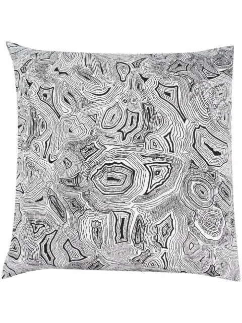 Fornasetti linear-print cushion White PILL106E60