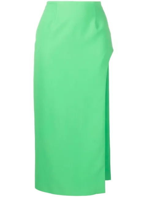 Giuseppe Di Morabito high-waisted side-slit skirt Green PS23069SK224