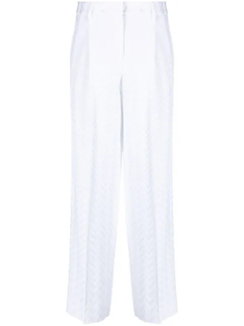 Missoni zigzag tailored trousers White DS23SI1NBR00JE