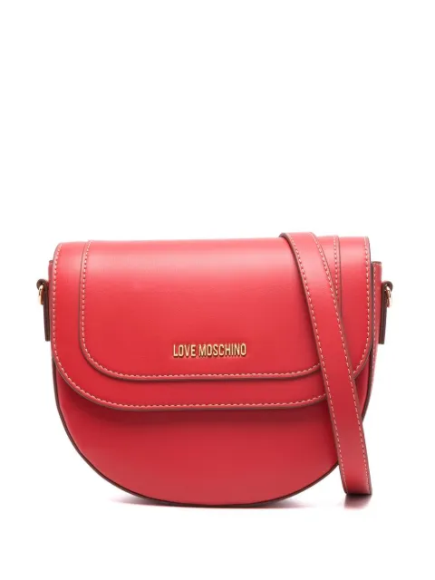 Love Moschino logo-plaque saddle bag Red JC4115PP1GLR0