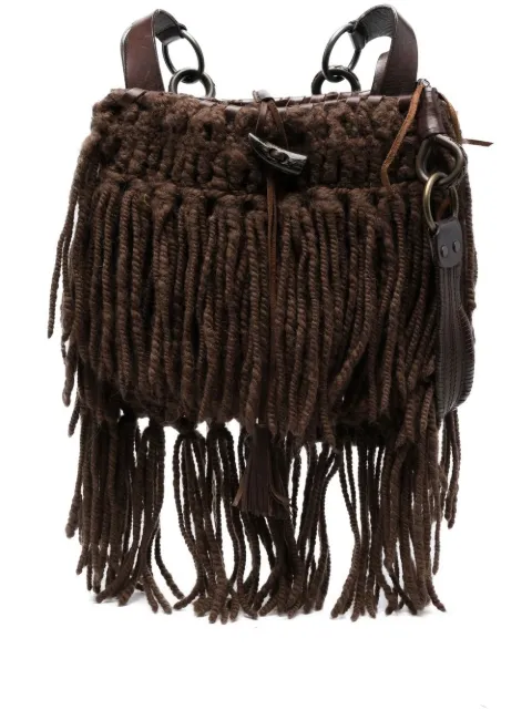 Dolce & Gabbana Pre-Owned 2010s fringe-detailed crossbody bag Brown DGAB680