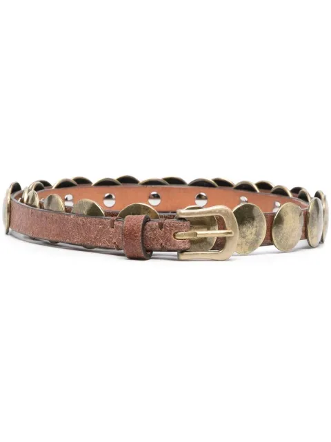 Golden Goose Trinidad stud-embellished leather belt Brown GWA00408A000448