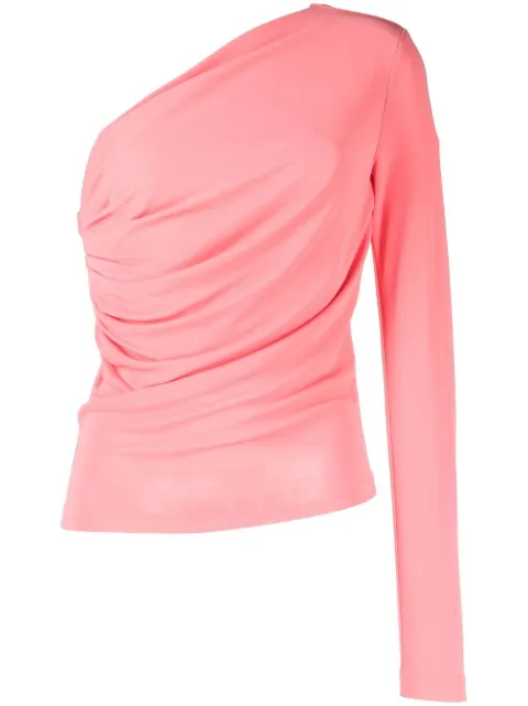 DSQUARED2 ruched one-sleeve T-shirt Pink S72NC0966S22679