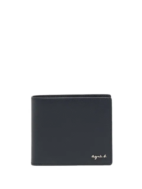 agnès b. logo-plaque leather wallet Blue P006VCJ7