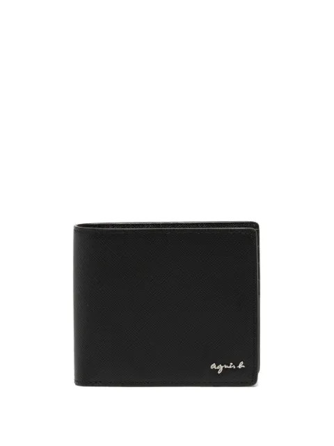 agnès b. logo-plaque leather wallet Black P006VCJ7