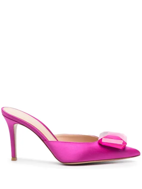 Gianvito Rossi Jaipur 85mm satin mules Pink G9137085RICRAS