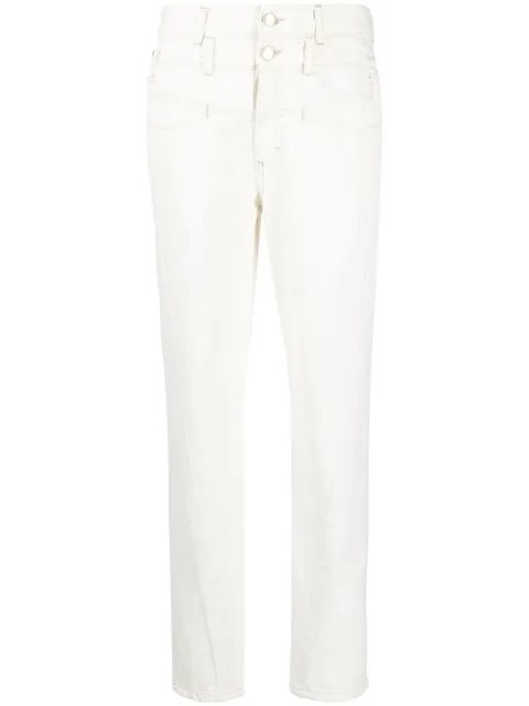 Closed high-waisted straight-leg jeans White C9119312N2W